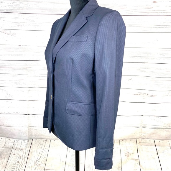 J. Crew Wool Blend Navy Blazer Sz. 4 - Picture 9 of 13